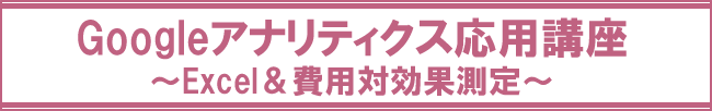 Googleアナリティクス応用講座～Excel＆費用対効果測定～