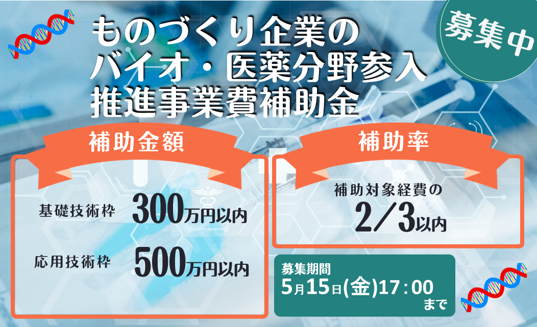 バイオ・医薬分野参入推進事業補助金